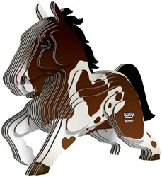 Eugy puzzle 3D caballo - kit de manualidades animal de cartón colorido