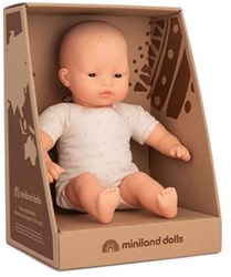 Miniland muñeca bebé asiática 32cm muñeca juguete realista