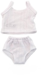 Miniland conjunto ropa interior muñeca blanco 40cm ropa textil
