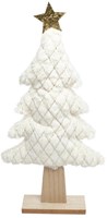 Countryfield adorno árbol de Navidad peluche blanco 24x5x45cm decoración