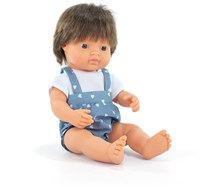 Miniland muñeco niño europeo 38cm - muñeca educativa juguete