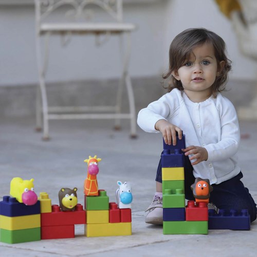 Edushape Mini Edu Animals Set 6 Animales + 22 Bloques-3