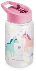 Miniland botella de agua Tritan 450ml con pajita y asa - Fantasy
