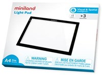 Miniland Lightpad - Panel de luz A4 para juego creativo y dibujo-2