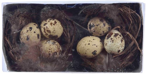 Decoris set de nidos de sauce con huevos 8cm - Decoración de Pascua