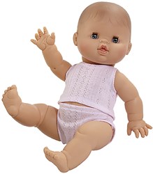 Paola Reina Gordi Muñeca Bebé Niña Pijama Blanco - 34 cm Juguete