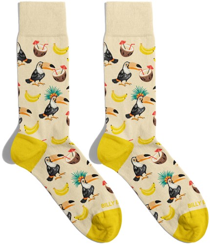 ZZNW calcetines estampado tucán 36-40 - calcetines coloridos niños