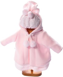 Asi ropa para muñecas abrigo duffel y vestido - conjunto muñeca rosa