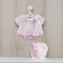 Asi ropa de muñeca chaleco pantalones cortos y gorro rosa bebé - conjunto muñeca