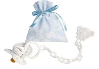 Asi chupete para muñeca con bolsa azul bebé - accesorio muñeca