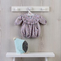Asi ropa para muñecas - Body y gorro conjunto Liberty para muñecas