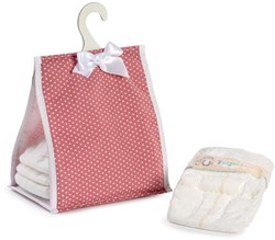 Asi accesorio muñeca bolsa de pañales con pañales - juguete cuidado muñecas