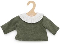 Asi ropa de muñeca jersey tejido verde oscuro conjunto muñeca
