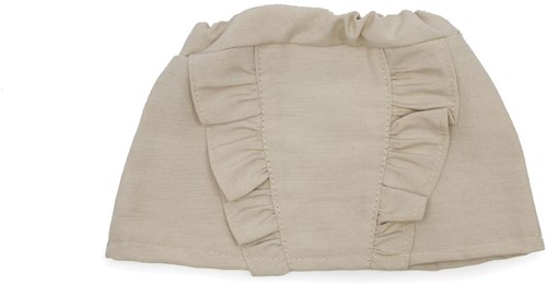Asi falda para muñeca - falda corta con ribete de encaje, arena, ropa para muñecas