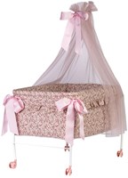 Asi cama con dosel mueble para muñecas con edredón y almohada colección Martina