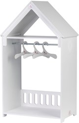 Asi armario de madera blanco para muñecas - mueble accesorio Little Así