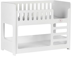 Asi litera de madera casa de muñecas blanca - accesorio muebles muñecas