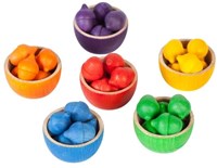 Grapat juguete de madera set de cuencos y bellotas - educativo-2