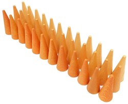 Grapat juguete de madera Mandala conos naranjas - juego creativo