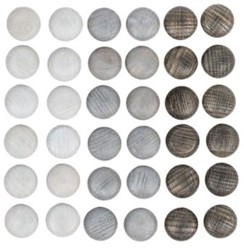Grapat piedras mandala de madera gris - 36 piezas juguete abierto