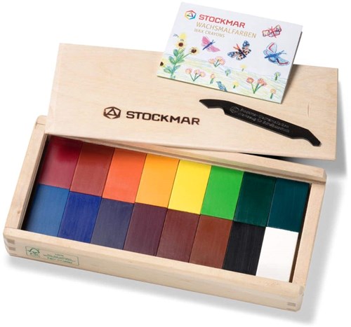 Stockmar bloques de cera set creativo 16 colores caja de madera