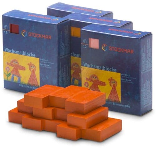 Stockmar bloques de cera verde hoja - set creativo de 12 ceras