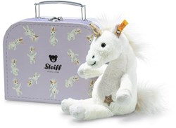 Steiff peluche unicornio Unica en maleta - blanco - 20 cm