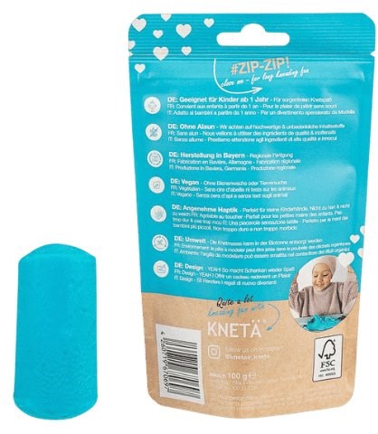 Kneta plastilina azul vegana sostenible 100g juguete creativo-2