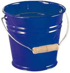 nic cubo de metal azul juguete con asa de madera 1,5 litros