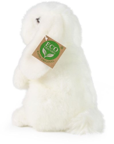 Rappa peluche conejo blanco de pie 18 cm juguete sostenible-2