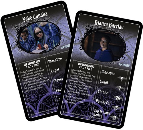 Winning Moves juego de cartas Wednesday - Top Trumps - Serie Netflix-2