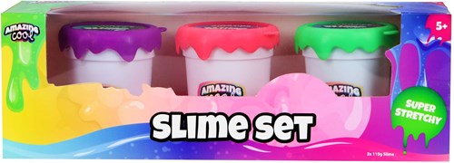 Amazing Cool slime diversión 3 piezas morado verde rosa set