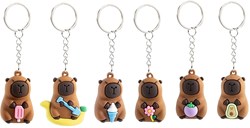 Jonotoys llavero capibara 4cm marrón plástico regalo de moda