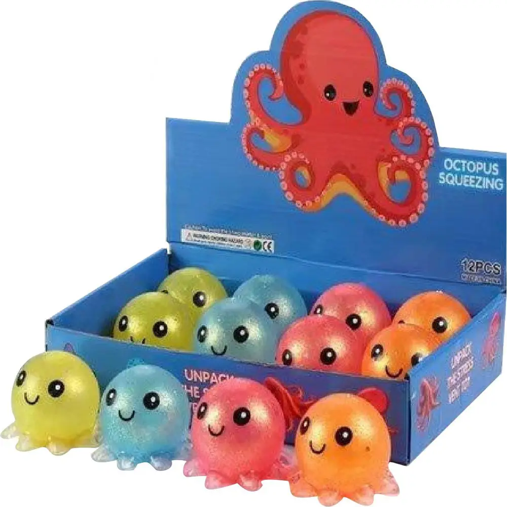 Duckiez Squeeze Octopus pelota antiestrés juguete fidget multicolor
