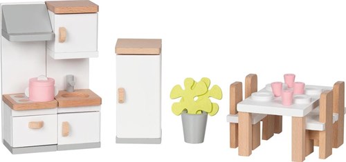Goki Houten Poppenmeubels Keuken, 20dlg.-2