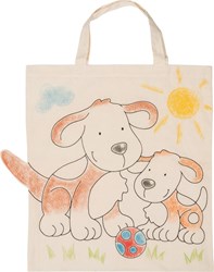 Goki bolsa de algodón perros - bolso bandolera para niños multicolor