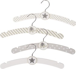 Goki 60739 colgador de ropa Gris, Blanco