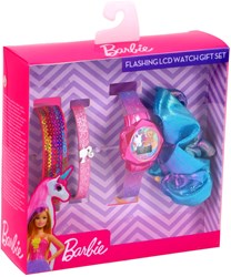 Accutime reloj infantil Barbie LCD con accesorios y scrunchie set regalo