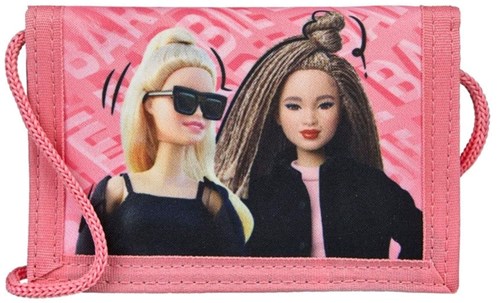 Cartera Barbie rosa con cordón y velcro para niños