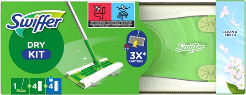 Swiffer Sweeper set de limpieza con 8 recambios - Kit de inicio para polvo y suciedad