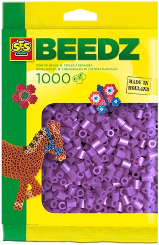 SES Beedz cuentas para planchar morado 1000 piezas juguete creativo