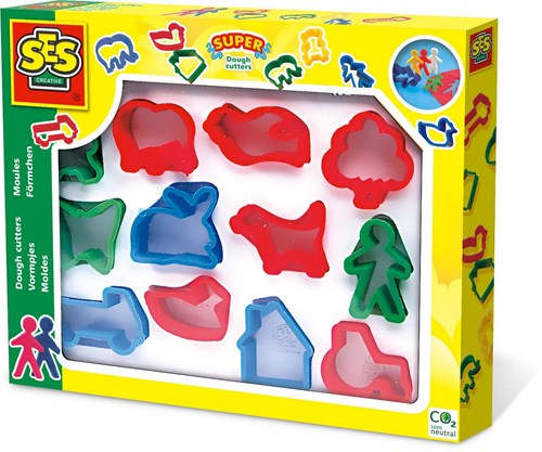 Ses moldes para plastilina 12 piezas - juguete creativo de plástico