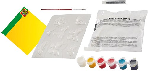 Ses Set creativo mariposas de yeso con purpurina para niños-3