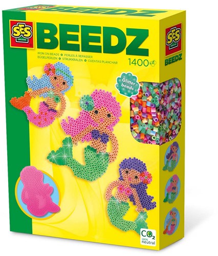 Ses Beedz - Set de cuentas para planchar sirena para niños