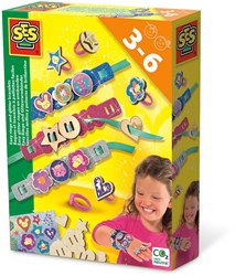 Ses creación de joyas con purpurina - set de manualidades anillos y pulseras para niños