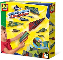 Ses aviones de papel set de juguete con plataforma de lanzamiento - manualidades