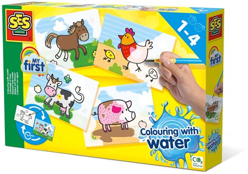 Ses colorear con agua animales de granja set mágico de juguete