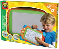 Ses Pizarra magnética juguete Montessori 25x34cm con bolígrafo y sellos