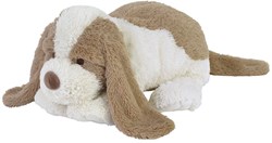 Happy Horse peluche perro David 70 cm - Gran peluche blanco marrón