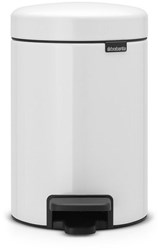 Brabantia cubo pedal Newicon 3L blanco - papelera metálica baño